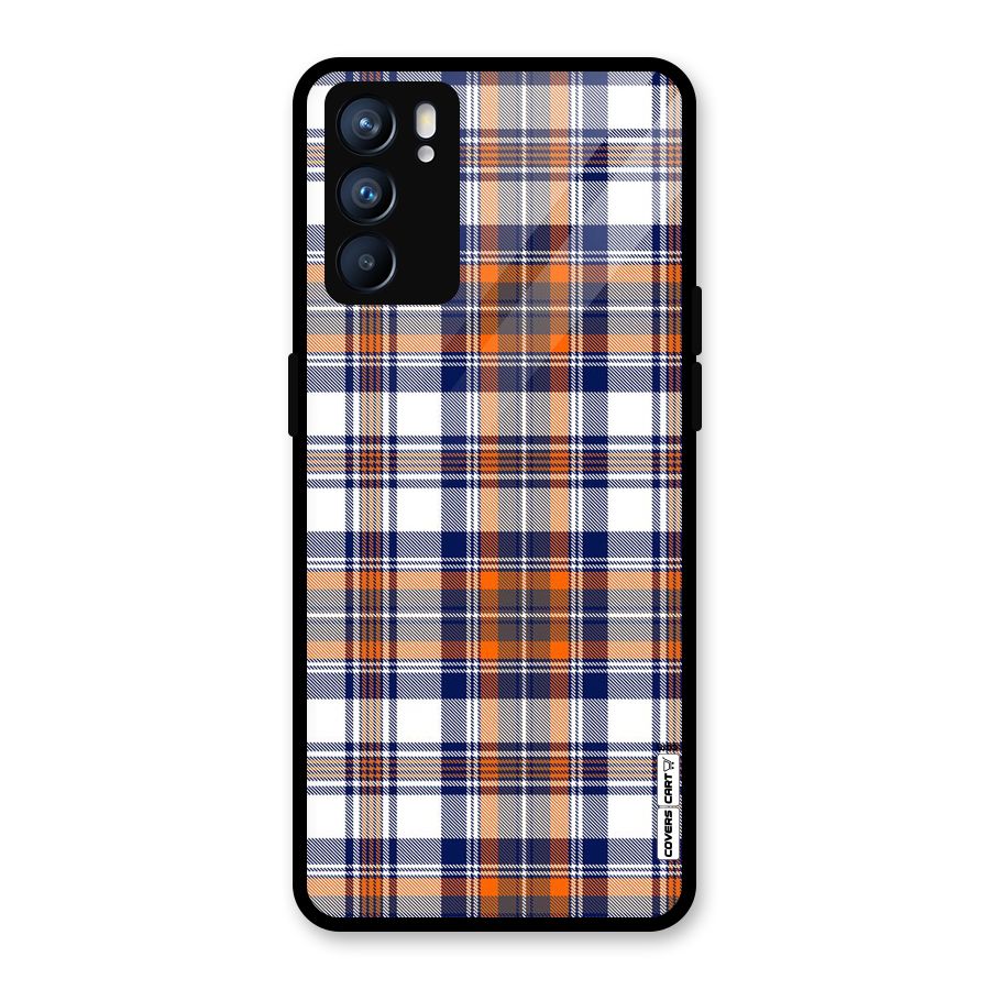 Shades Of Check Glass Back Case for Oppo Reno6 5G