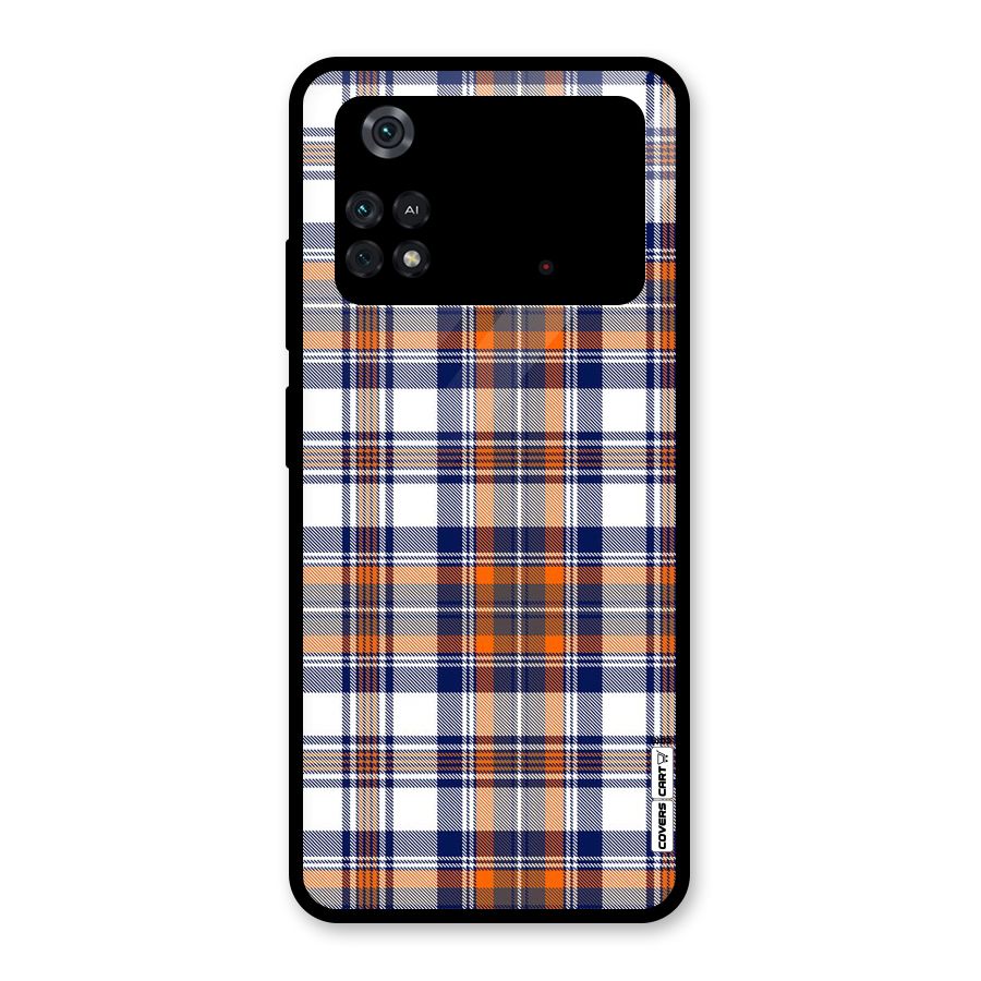 Shades Of Check Glass Back Case for Poco M4 Pro 4G