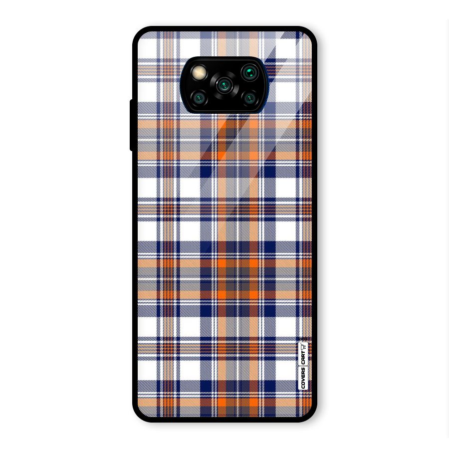 Shades Of Check Glass Back Case for Poco X3 Pro