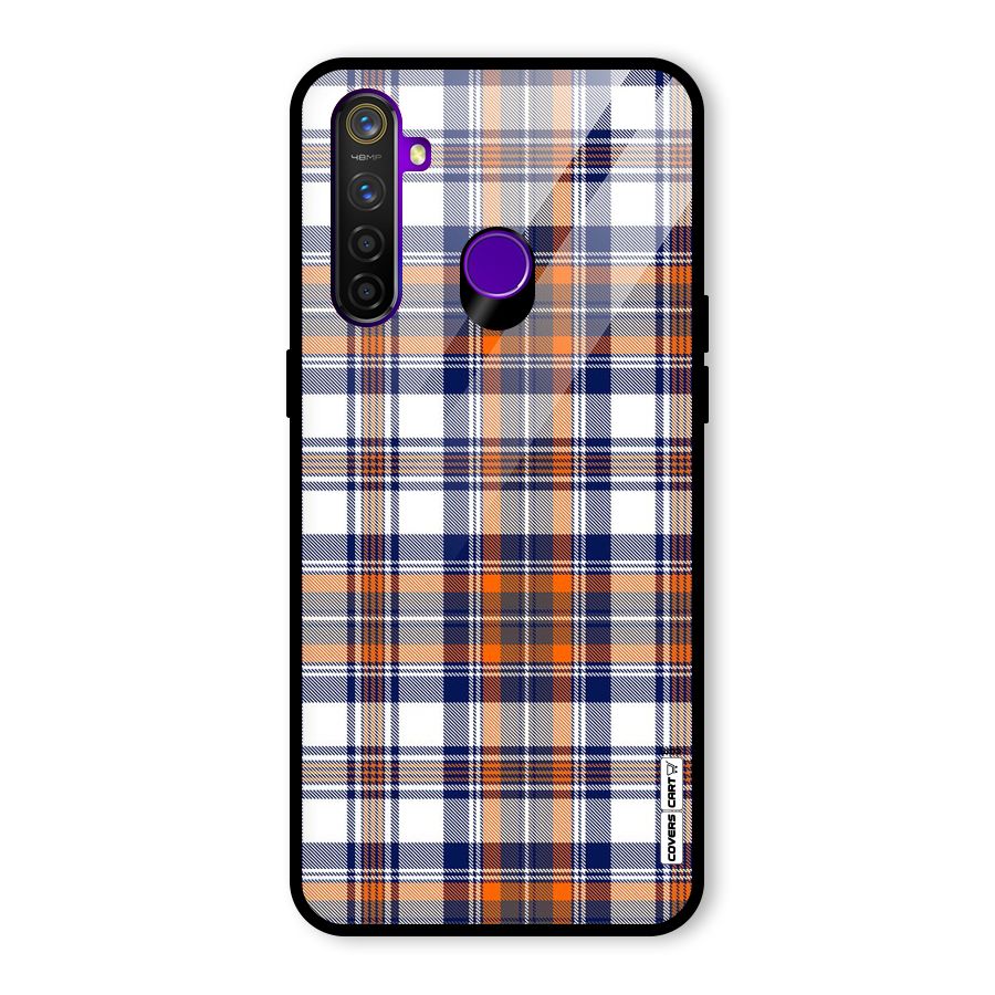 Shades Of Check Glass Back Case for Realme 5 Pro