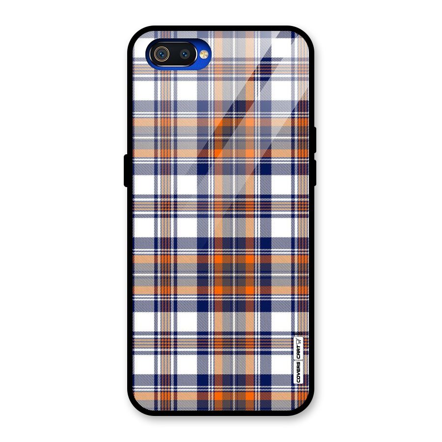 Shades Of Check Glass Back Case for Realme C2