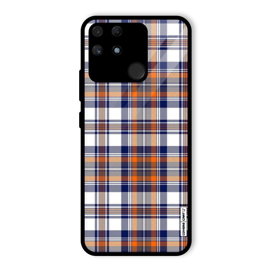 Shades Of Check Glass Back Case for Realme Narzo 50A
