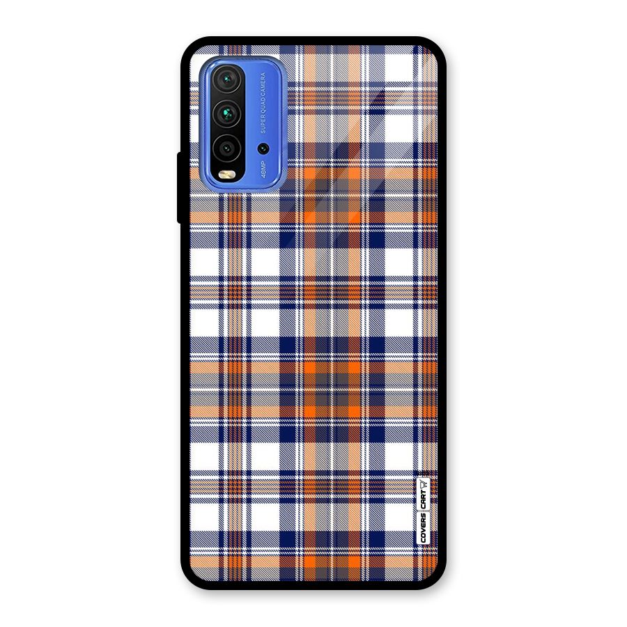 Shades Of Check Glass Back Case for Redmi 9 Power