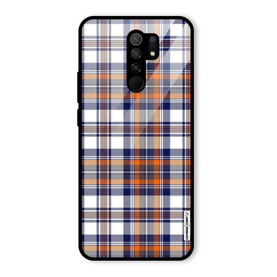 Shades Of Check Glass Back Case for Redmi 9 Prime