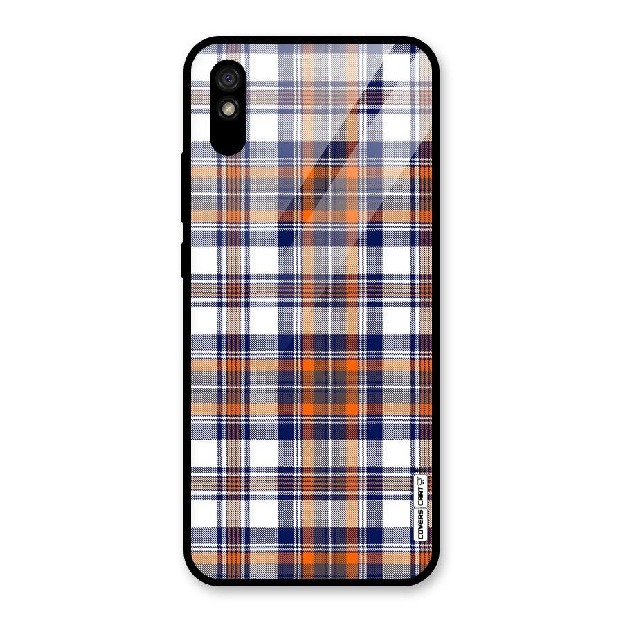 Shades Of Check Glass Back Case for Redmi 9i
