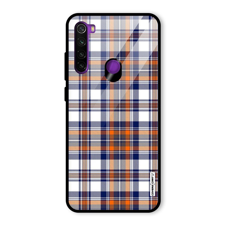 Shades Of Check Glass Back Case for Redmi Note 8