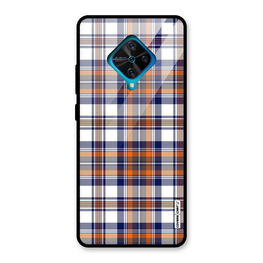 Shades Of Check Glass Back Case for Vivo S1 Pro