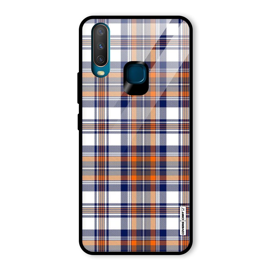 Shades Of Check Glass Back Case for Vivo U10