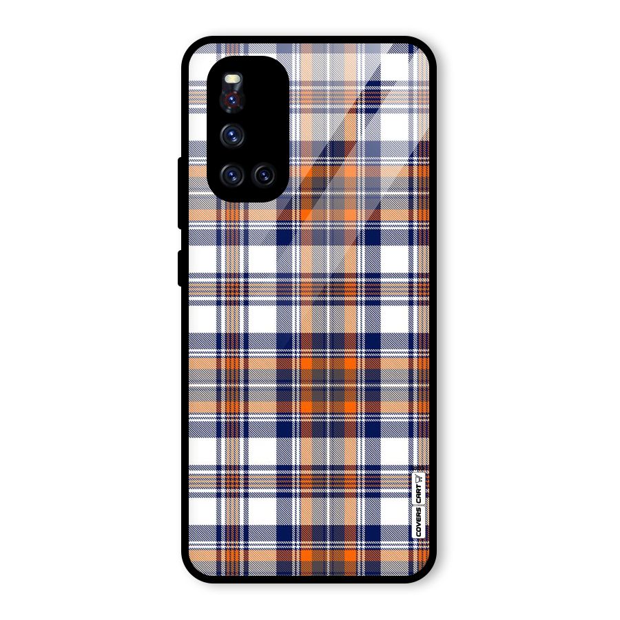 Shades Of Check Glass Back Case for Vivo V19