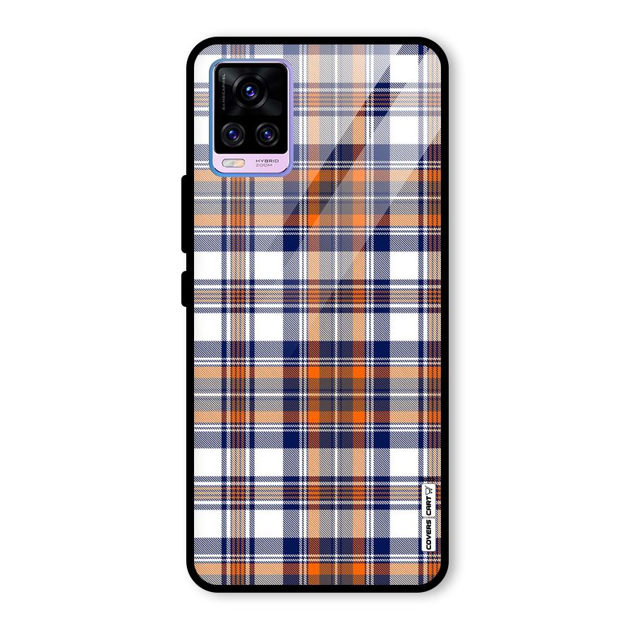 Shades Of Check Glass Back Case for Vivo V20 Pro