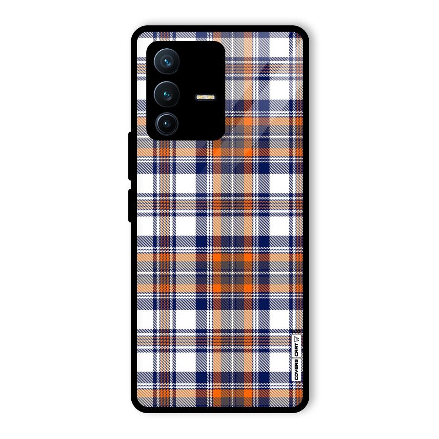 Shades Of Check Glass Back Case for Vivo V23 Pro