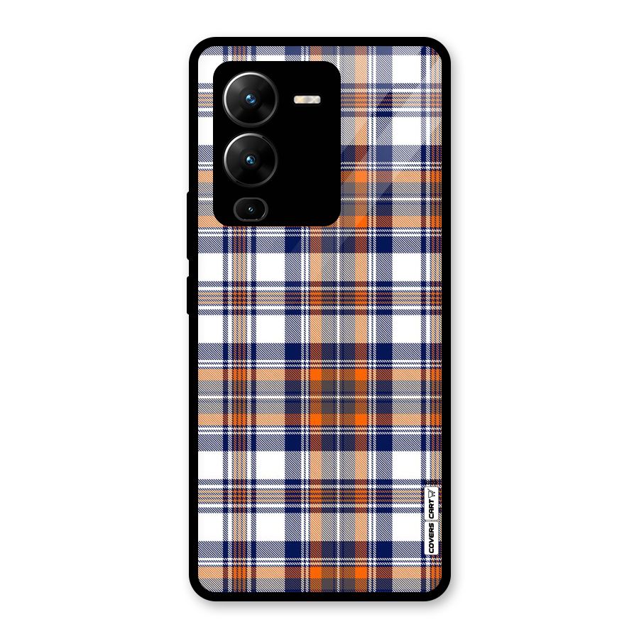 Shades Of Check Glass Back Case for Vivo V25 Pro