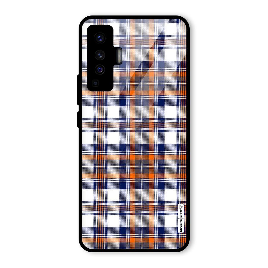Shades Of Check Glass Back Case for Vivo X50