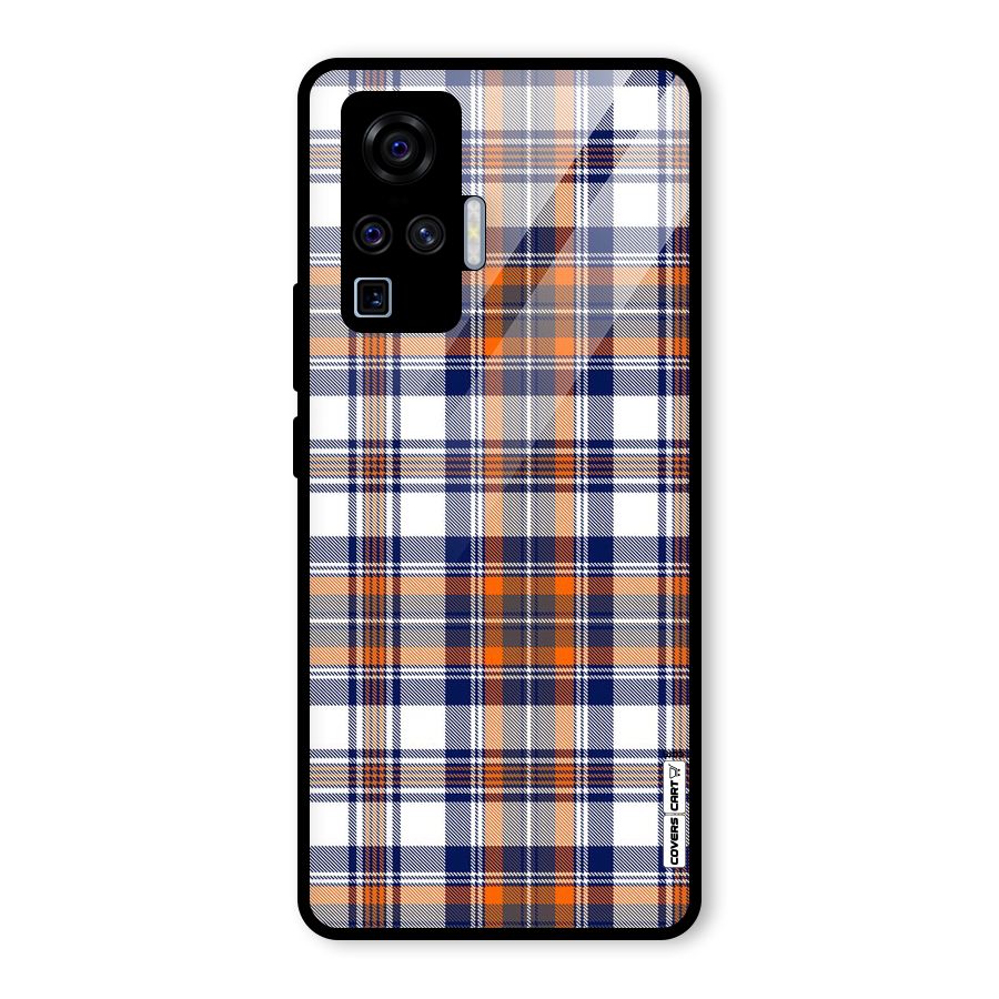 Shades Of Check Glass Back Case for Vivo X50 Pro