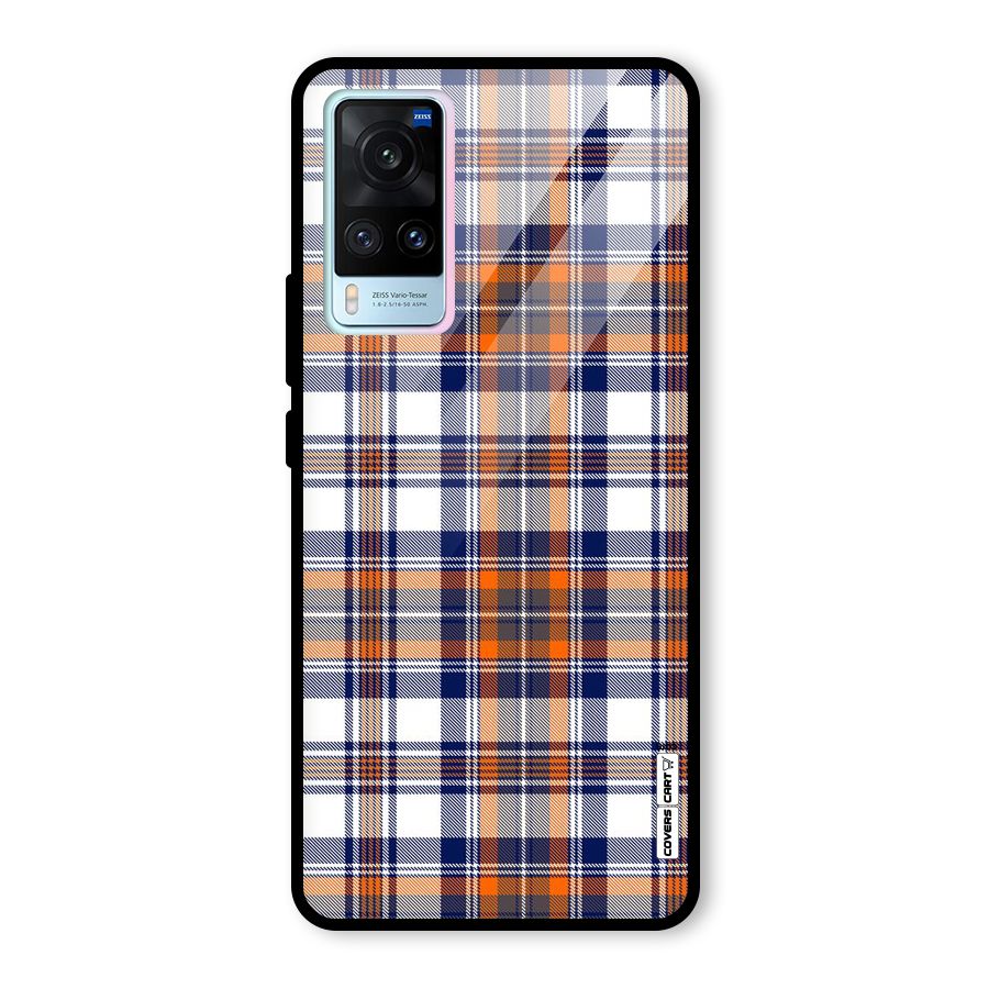 Shades Of Check Glass Back Case for Vivo X60