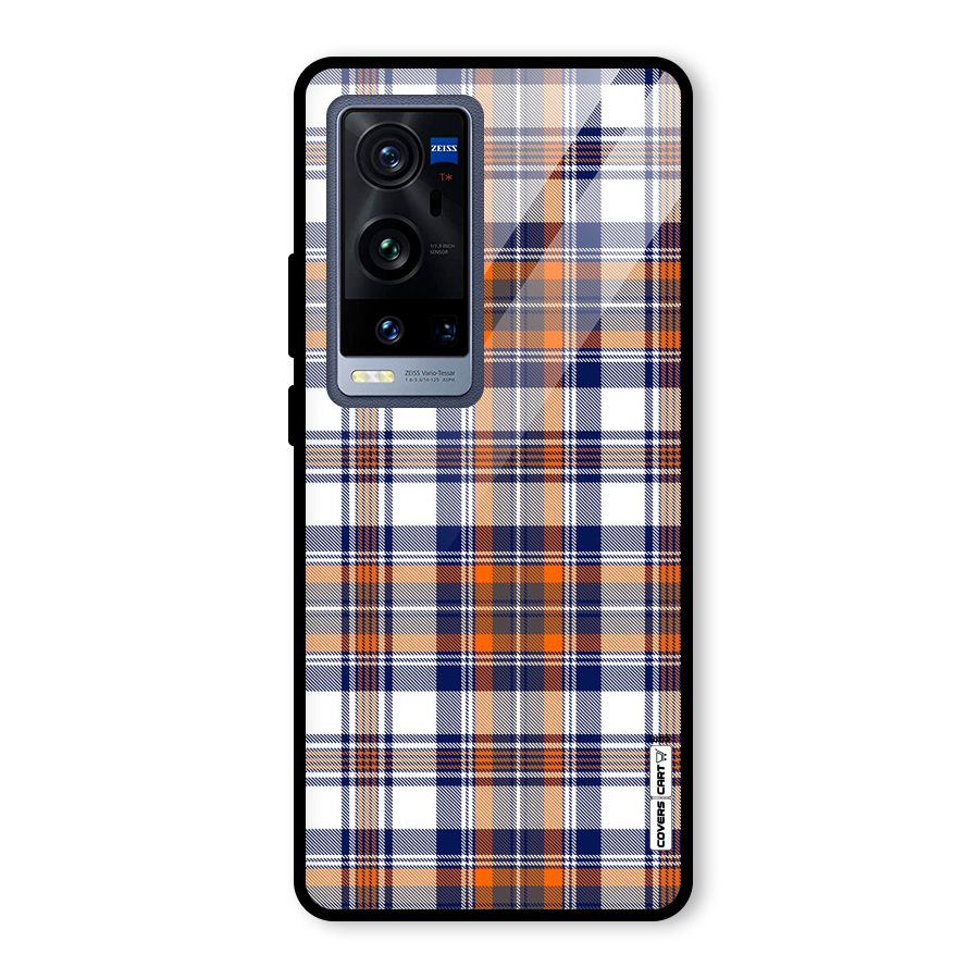 Shades Of Check Glass Back Case for Vivo X60 Pro Plus