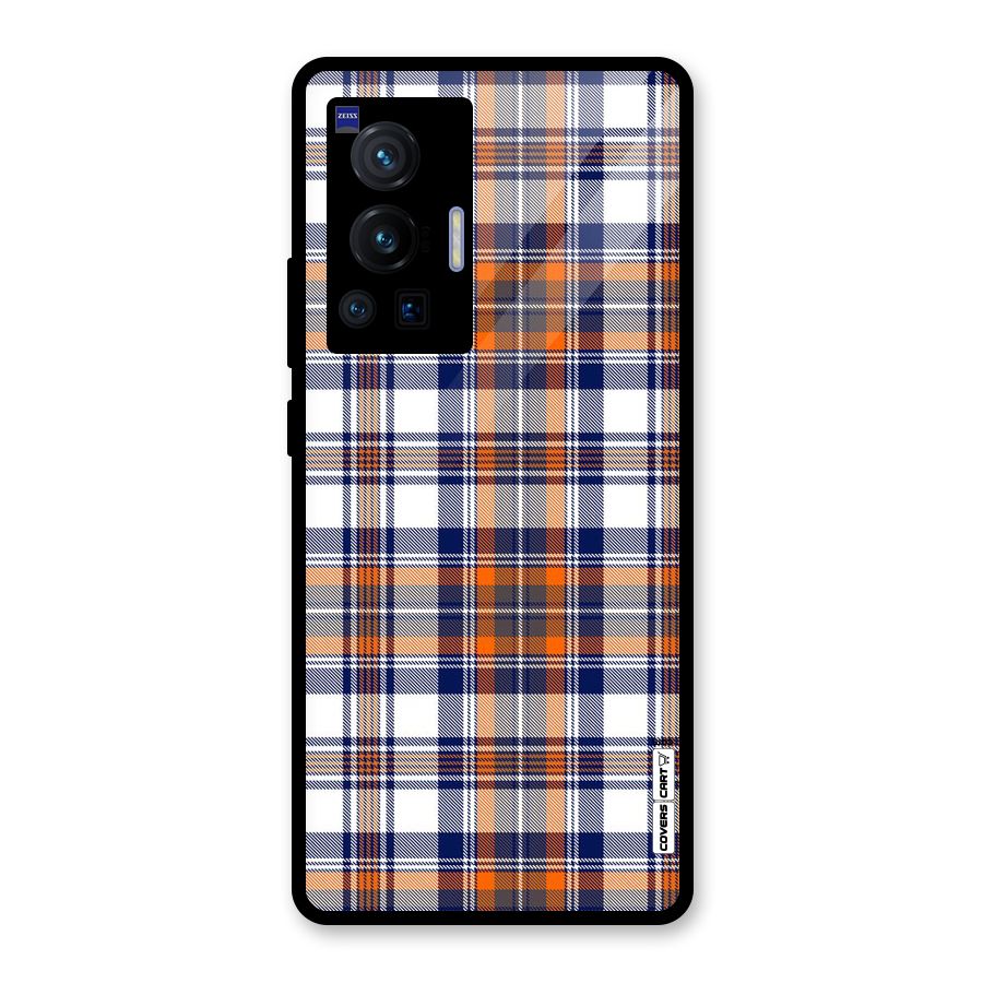 Shades Of Check Glass Back Case for Vivo X70 Pro