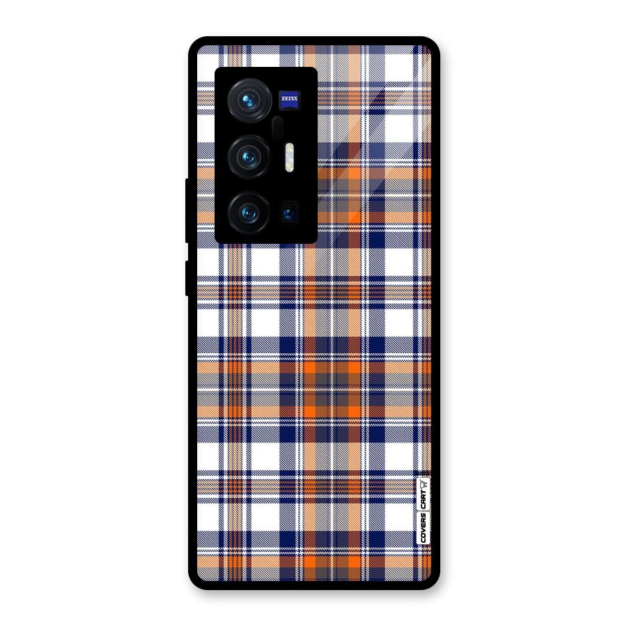 Shades Of Check Glass Back Case for Vivo X70 Pro Plus