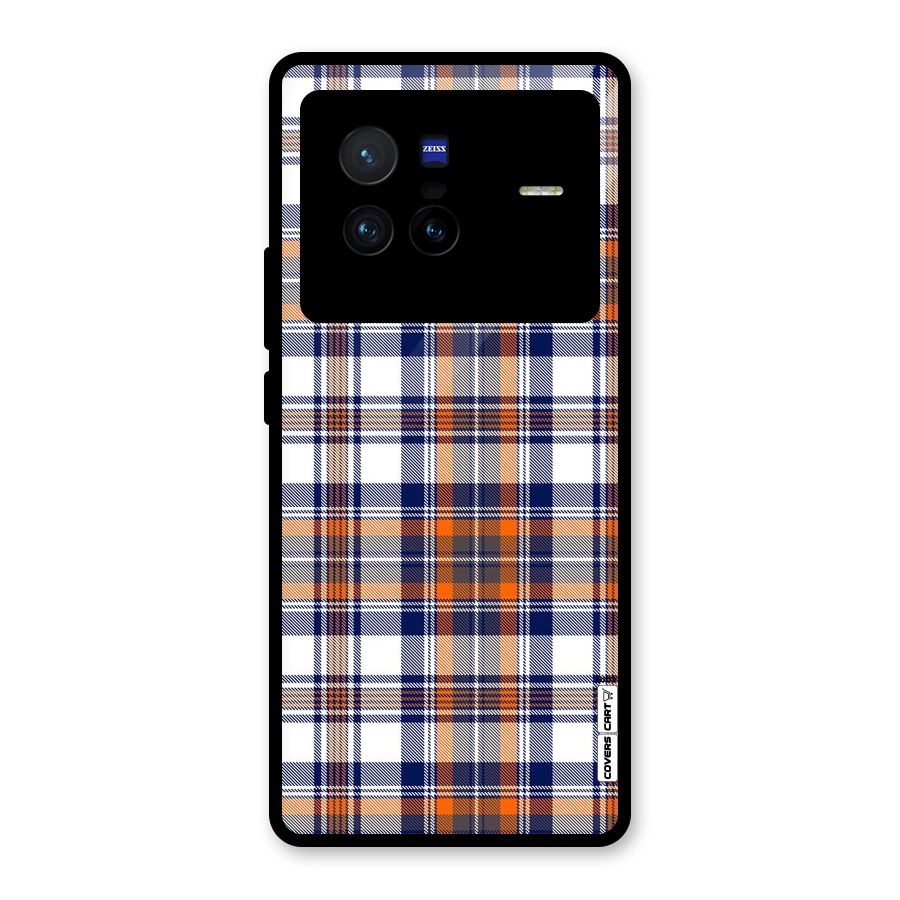 Shades Of Check Glass Back Case for Vivo X80