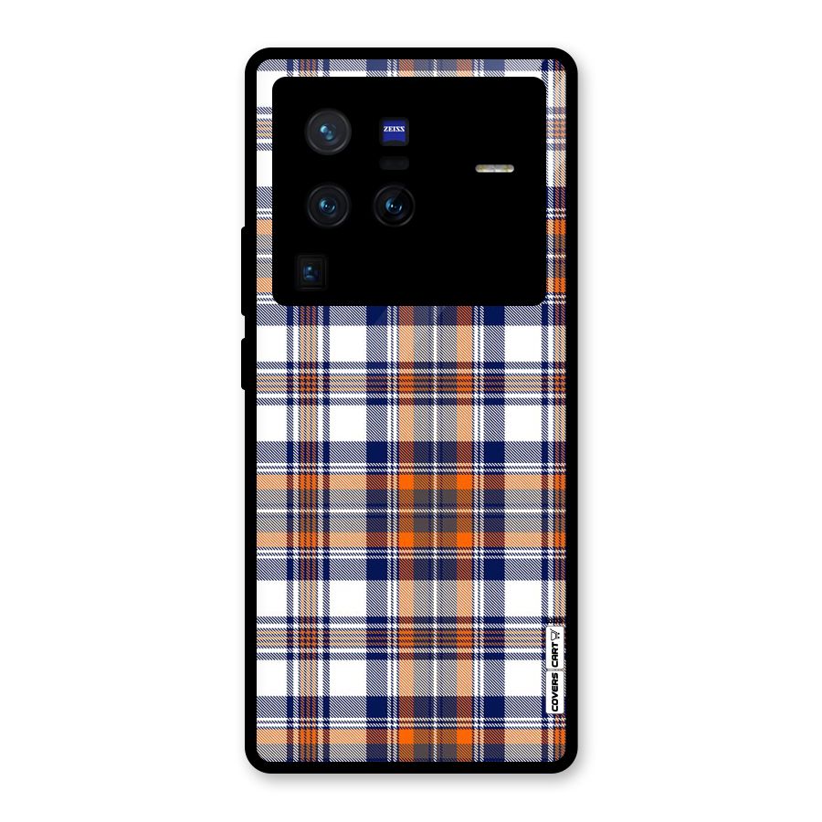 Shades Of Check Glass Back Case for Vivo X80 Pro