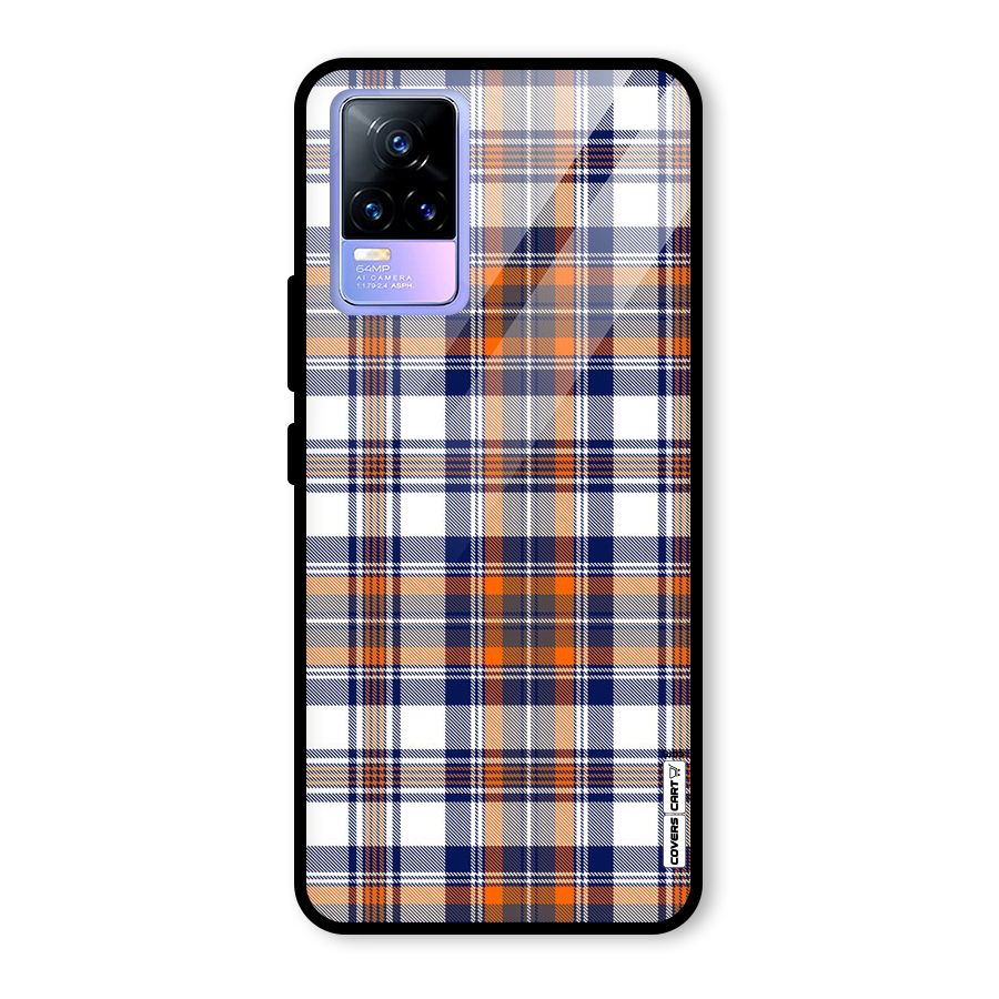 Shades Of Check Glass Back Case for Vivo Y73