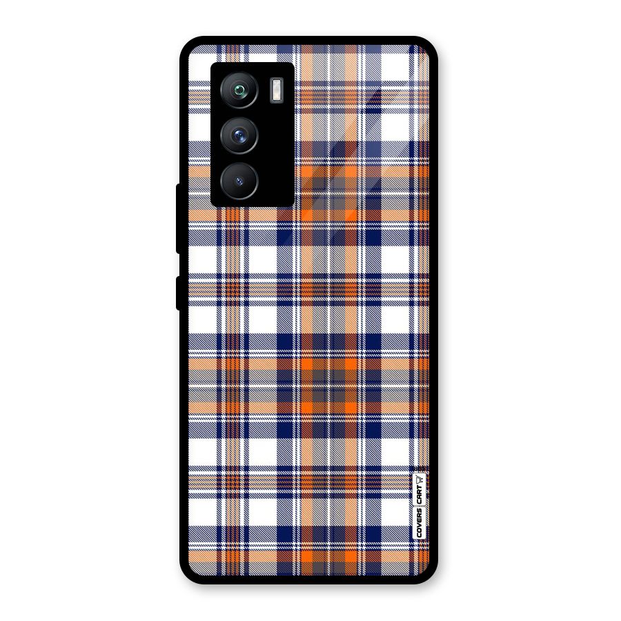 Shades Of Check Glass Back Case for Vivo iQOO 9 SE