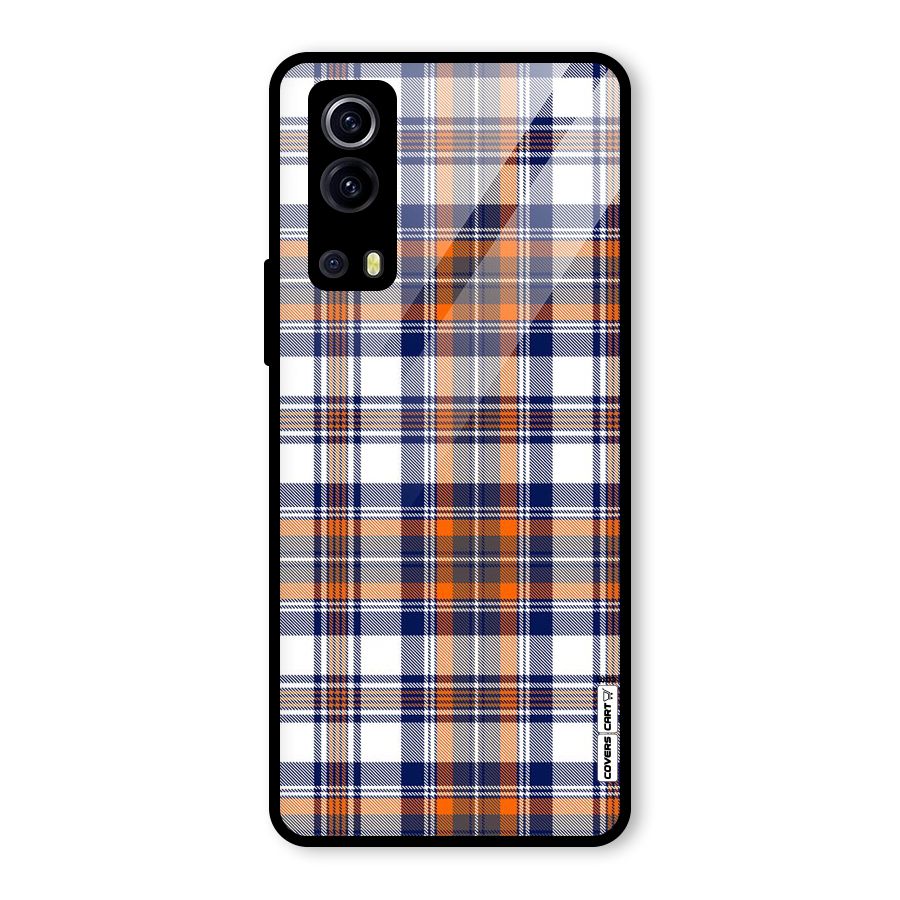 Shades Of Check Glass Back Case for Vivo iQOO Z3