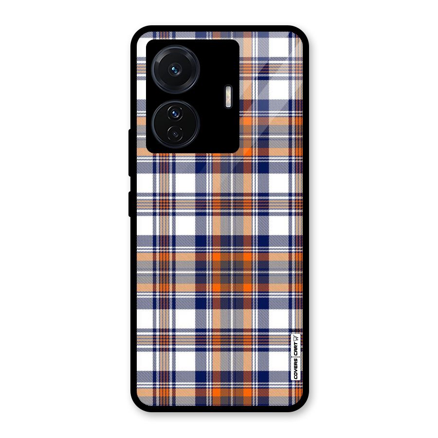 Shades Of Check Glass Back Case for Vivo iQOO Z6 Pro