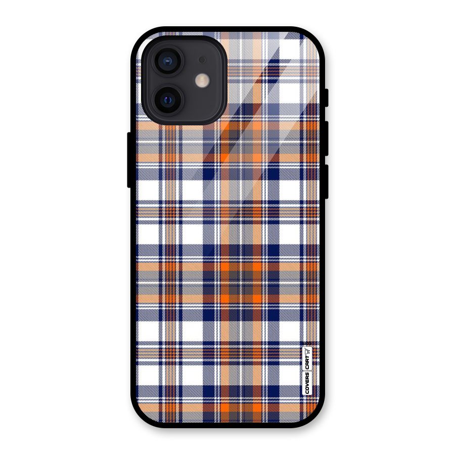 Shades Of Check Glass Back Case for iPhone 12