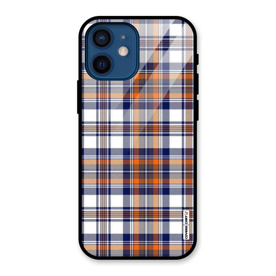 Shades Of Check Glass Back Case for iPhone 12 Mini