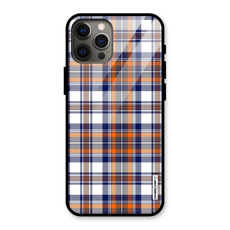 Shades Of Check Glass Back Case for iPhone 12 Pro Max
