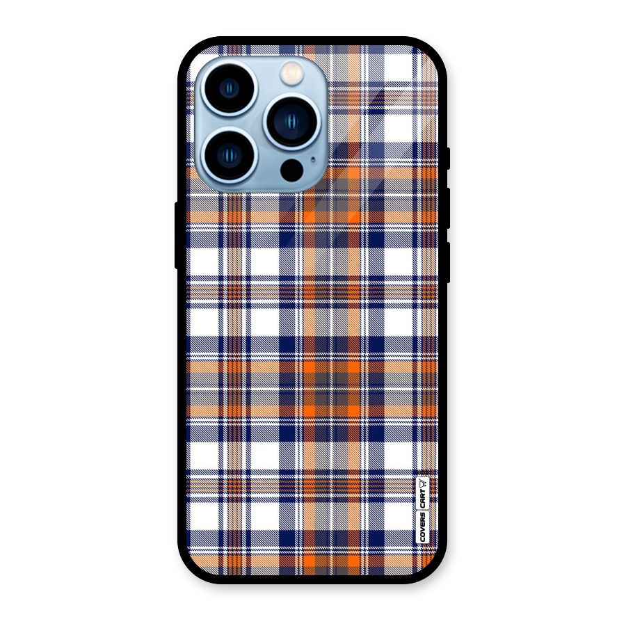 Shades Of Check Glass Back Case for iPhone 13 Pro