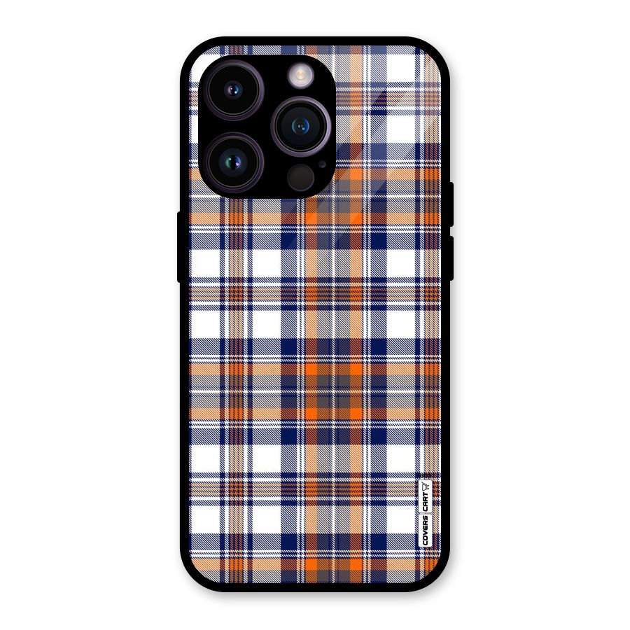 Shades Of Check Glass Back Case for iPhone 14 Pro