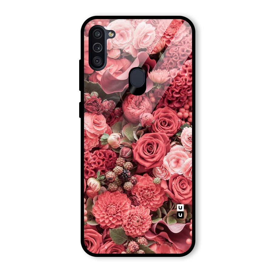 Shades Of Peach Glass Back Case for Galaxy M11