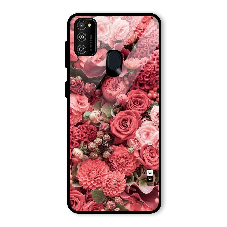 Shades Of Peach Glass Back Case for Galaxy M21