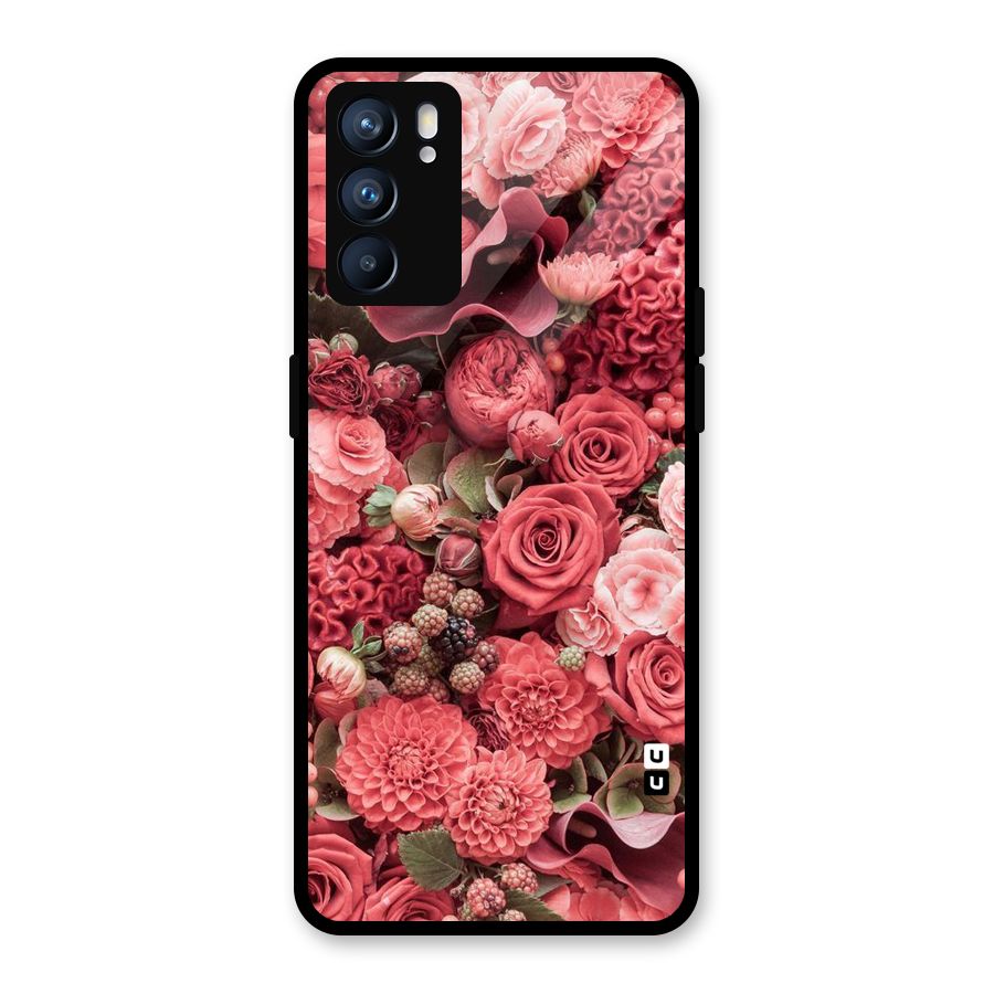 Shades Of Peach Glass Back Case for Oppo Reno6 5G
