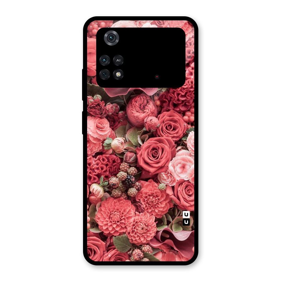 Shades Of Peach Glass Back Case for Poco M4 Pro 4G