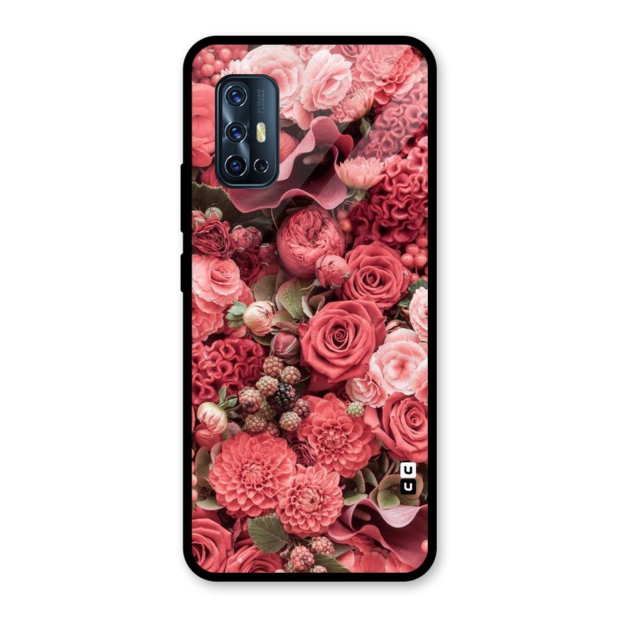 Shades Of Peach Glass Back Case for Vivo V17