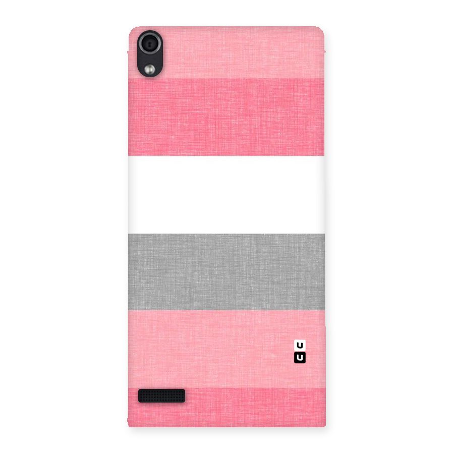 Shades Pink Stripes Back Case for Ascend P6
