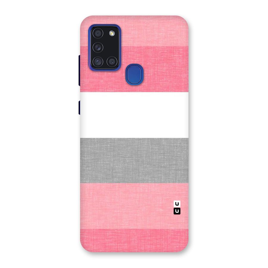Shades Pink Stripes Back Case for Galaxy A21s