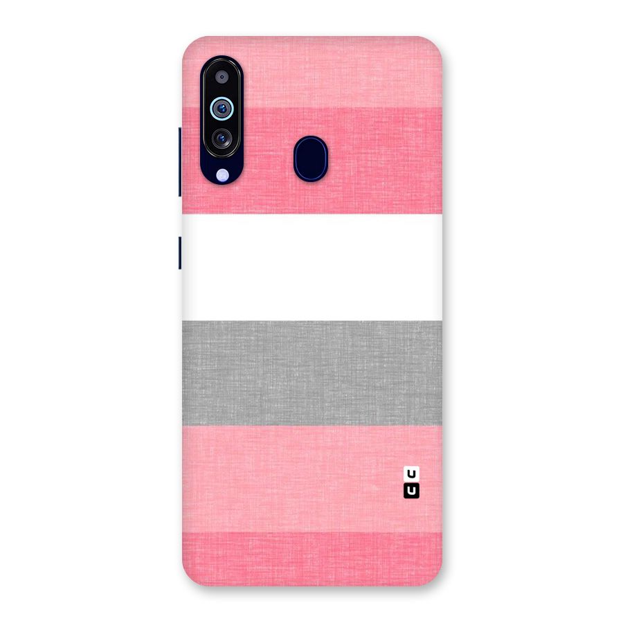 Shades Pink Stripes Back Case for Galaxy A60