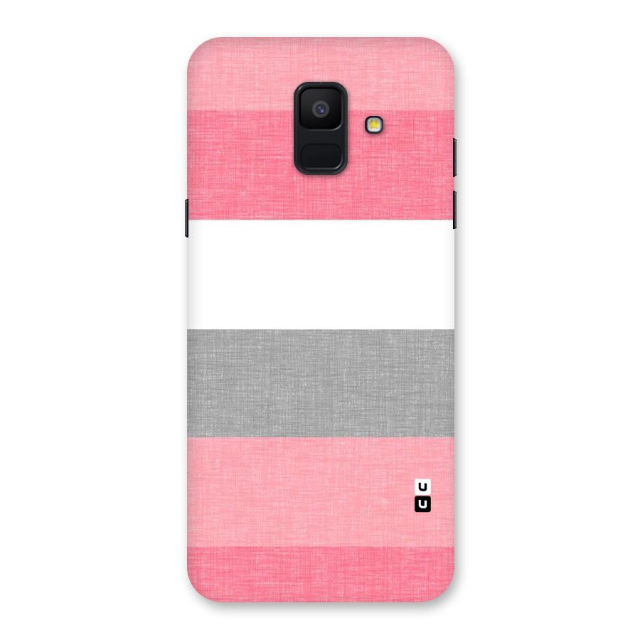 Shades Pink Stripes Back Case for Galaxy A6 (2018)