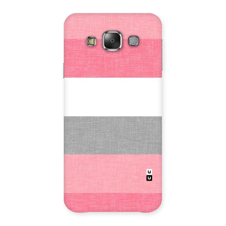 Shades Pink Stripes Back Case for Galaxy E7