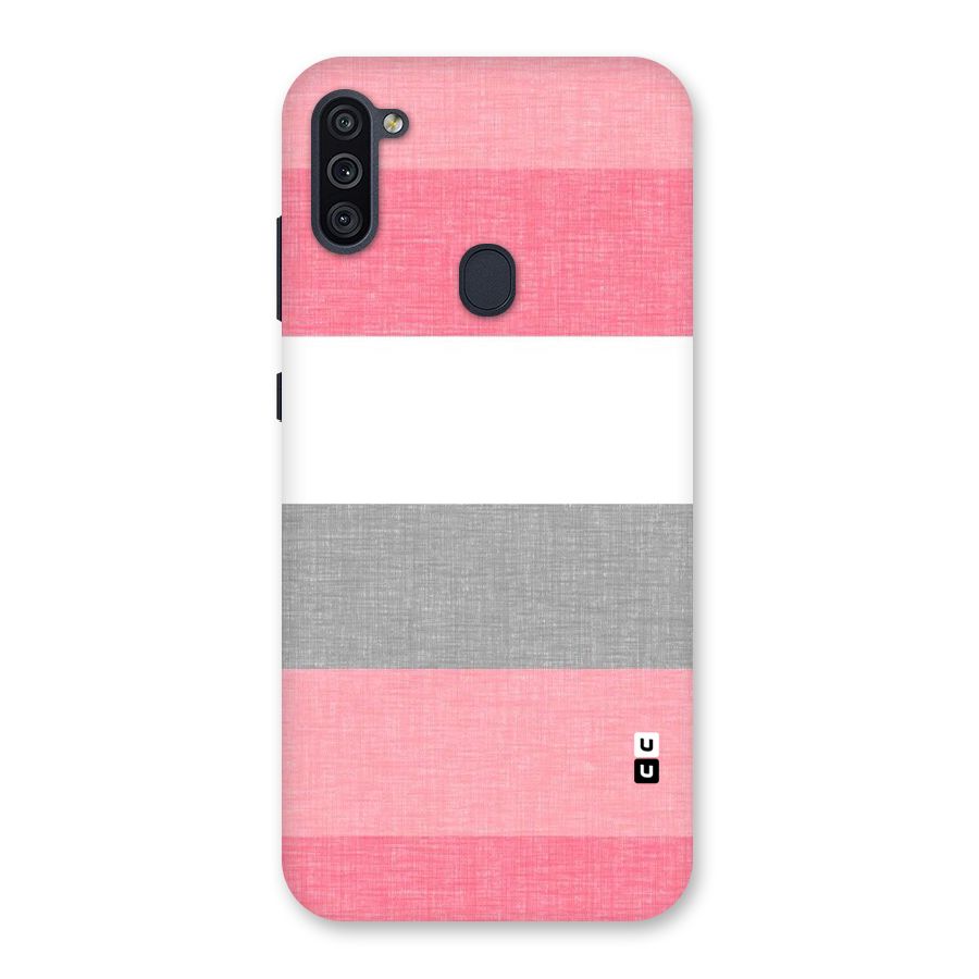 Shades Pink Stripes Back Case for Galaxy M11