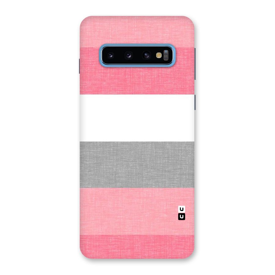 Shades Pink Stripes Back Case for Galaxy S10