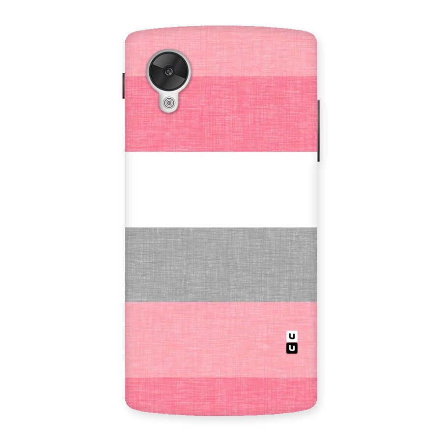Shades Pink Stripes Back Case for Google Nexsus 5