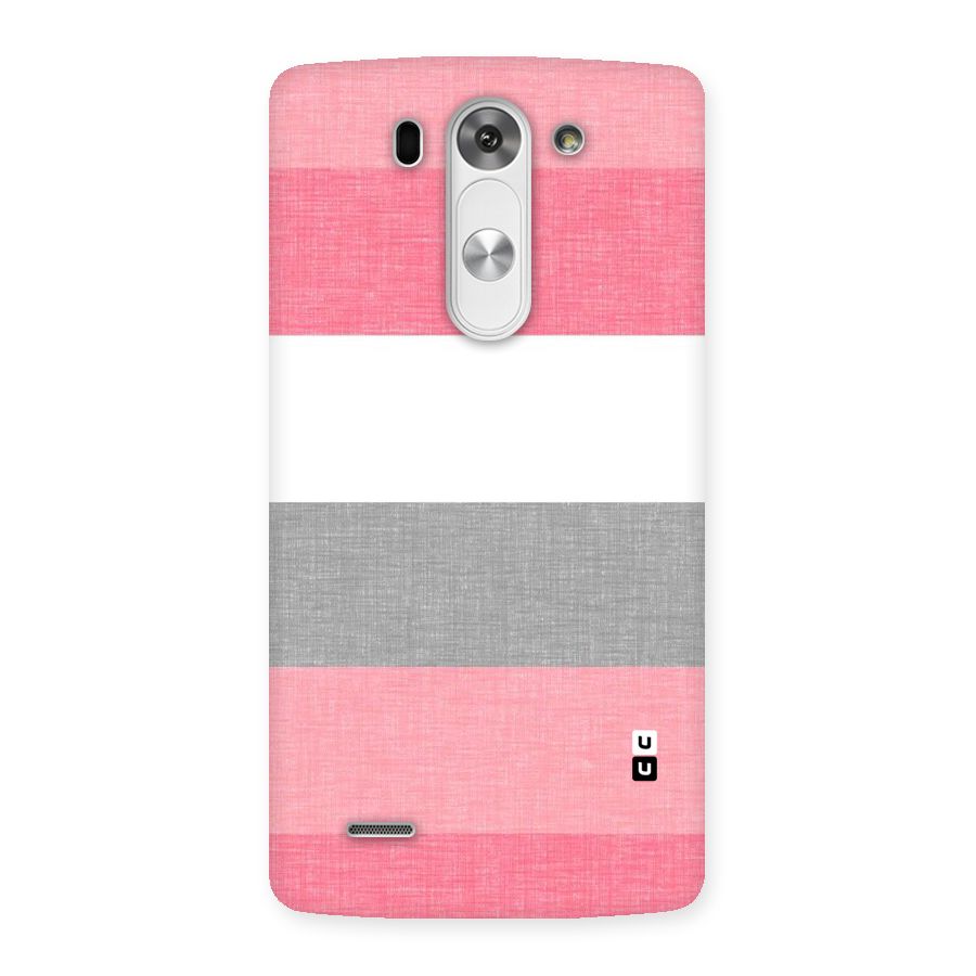 Shades Pink Stripes Back Case for LG G3 Beat