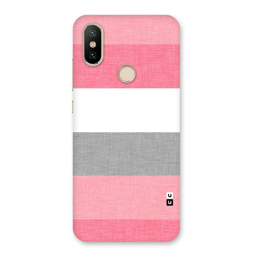 Shades Pink Stripes Back Case for Mi A2