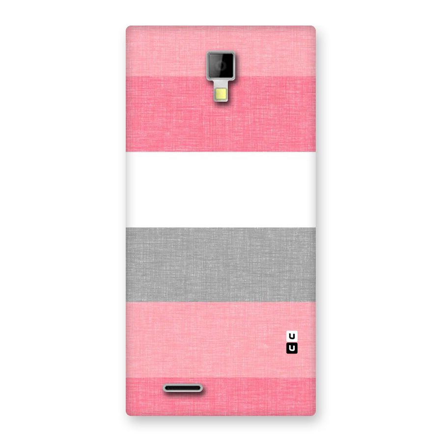 Shades Pink Stripes Back Case for Micromax Canvas Xpress A99