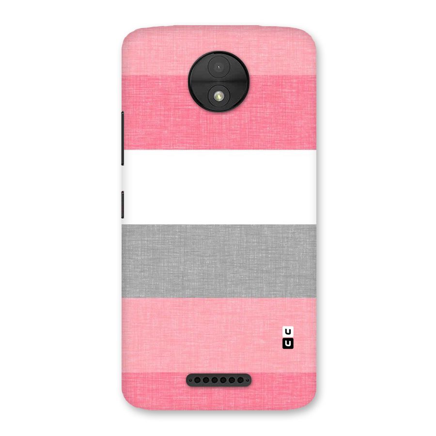 Shades Pink Stripes Back Case for Moto C